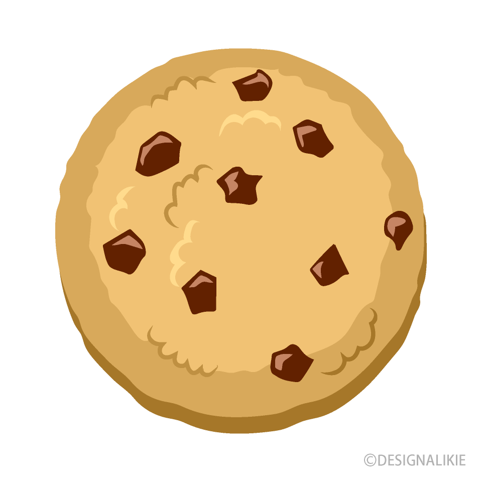 チョコチップクッキーイラストのフリー素材 イラストイメージ