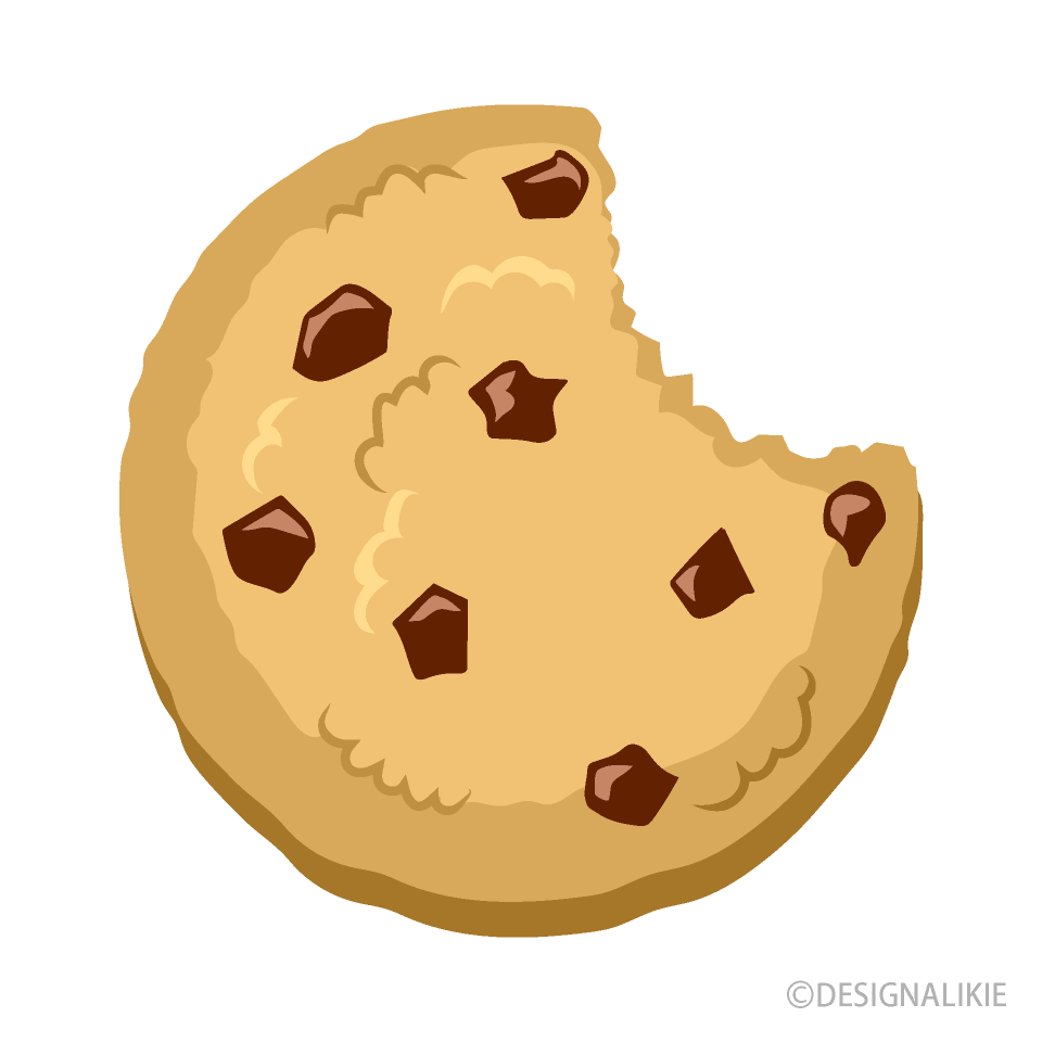 かじったクッキーの無料イラスト素材 イラストイメージ