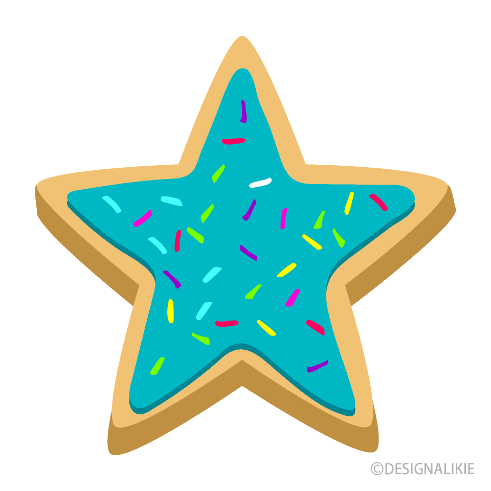 星型クッキーの無料イラスト素材 イラストイメージ