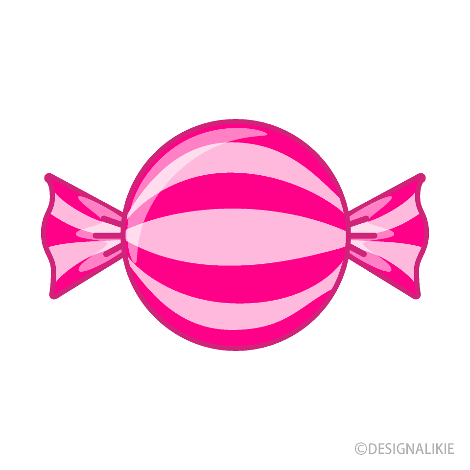 ピンク飴玉の無料イラスト素材 イラストイメージ