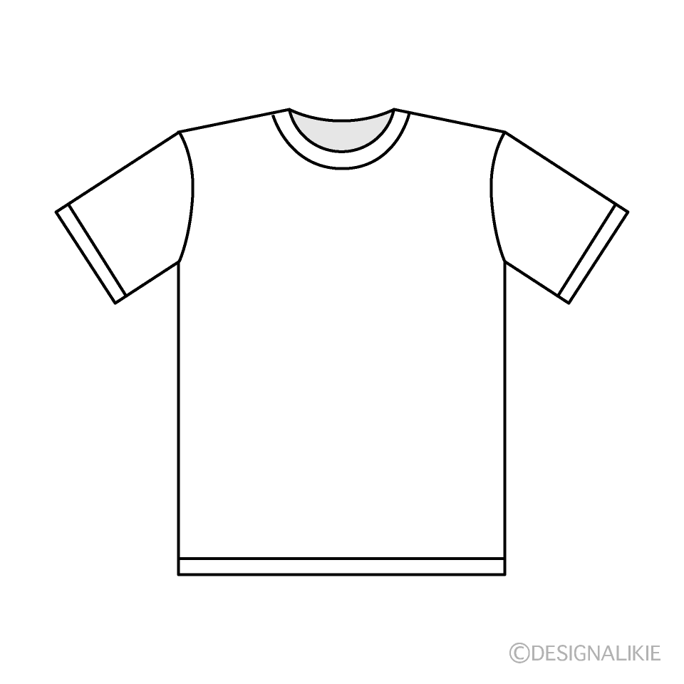 白いtシャツイラストのフリー素材 イラストイメージ
