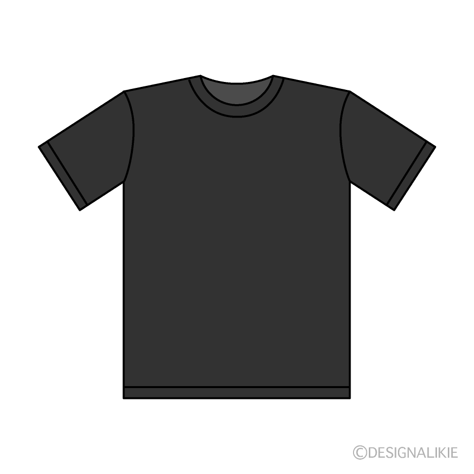 黒tシャツイラストのフリー素材 イラストイメージ