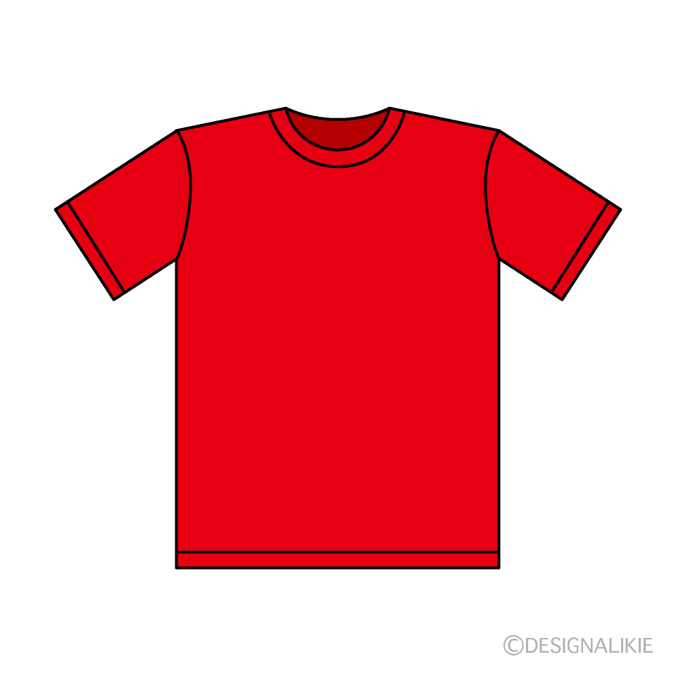 赤Tシャツイラストのフリー素材｜イラストイメージ