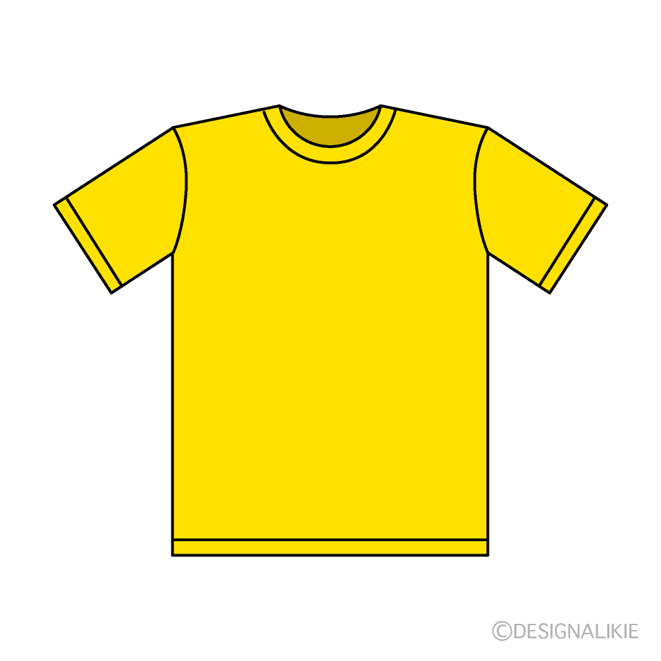 黄色Tシャツイラストのフリー素材｜イラストイメージ