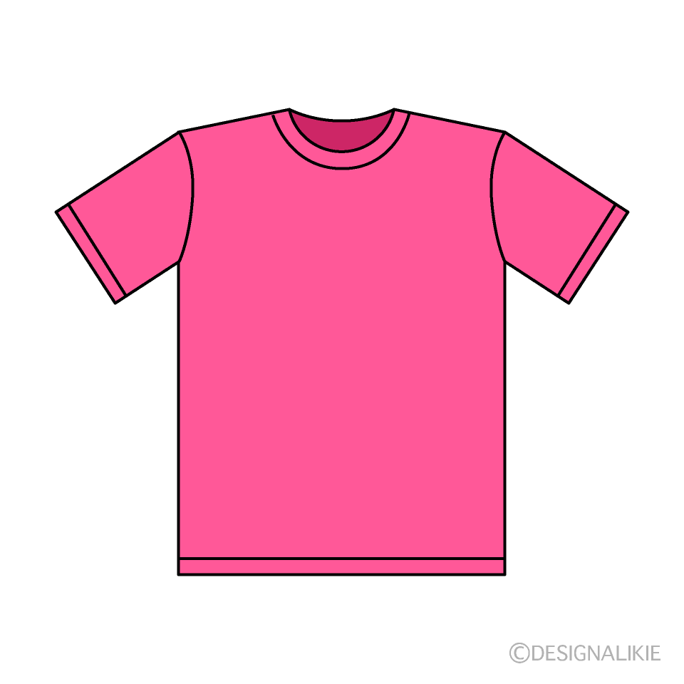 ピンクtシャツイラストのフリー素材 イラストイメージ