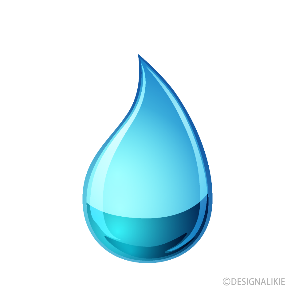 水色の水滴の無料イラスト素材 イラストイメージ