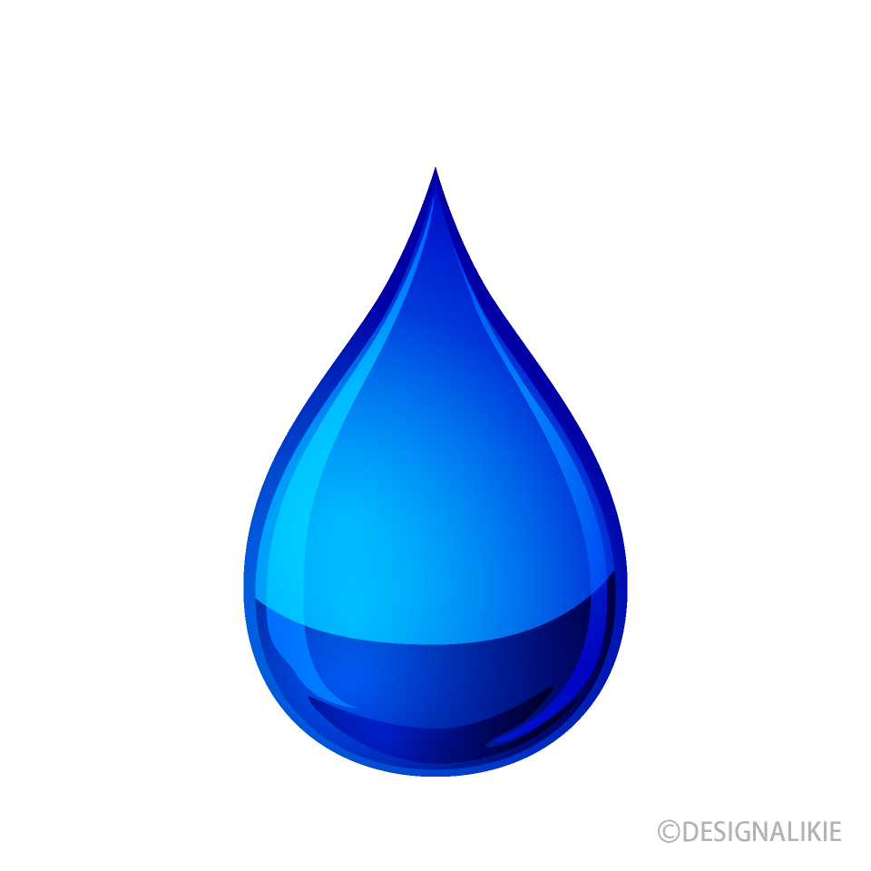 青い水滴の無料イラスト素材 イラストイメージ