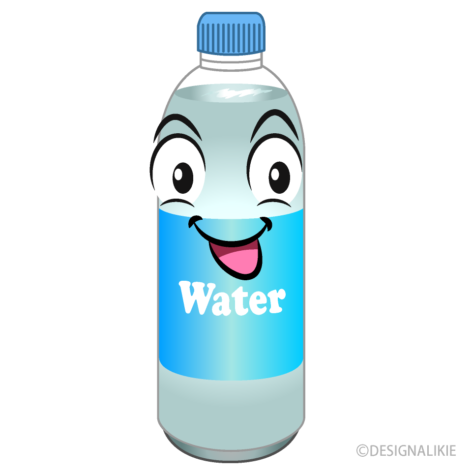 水ペットボトルキャラクターの無料イラスト素材 イラストイメージ