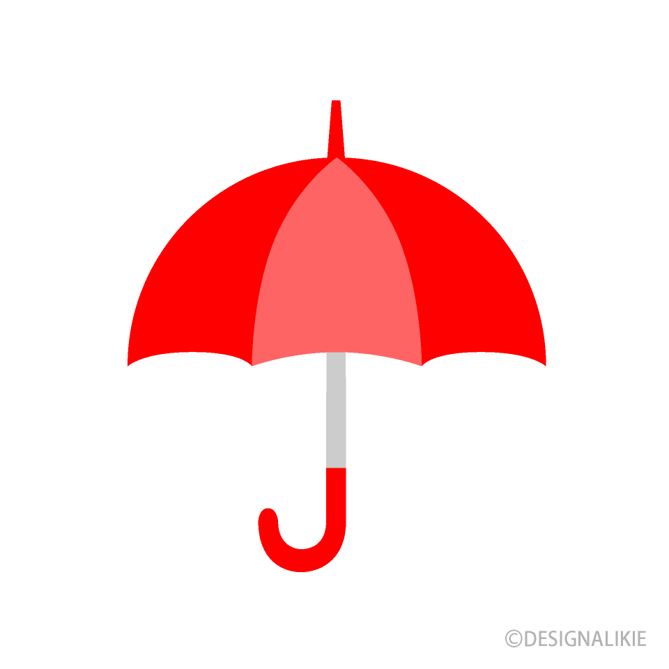 かわいい赤い傘イラストのフリー素材｜イラストイメージ