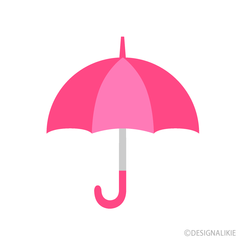 かわいいピンク傘イラストのフリー素材 イラストイメージ