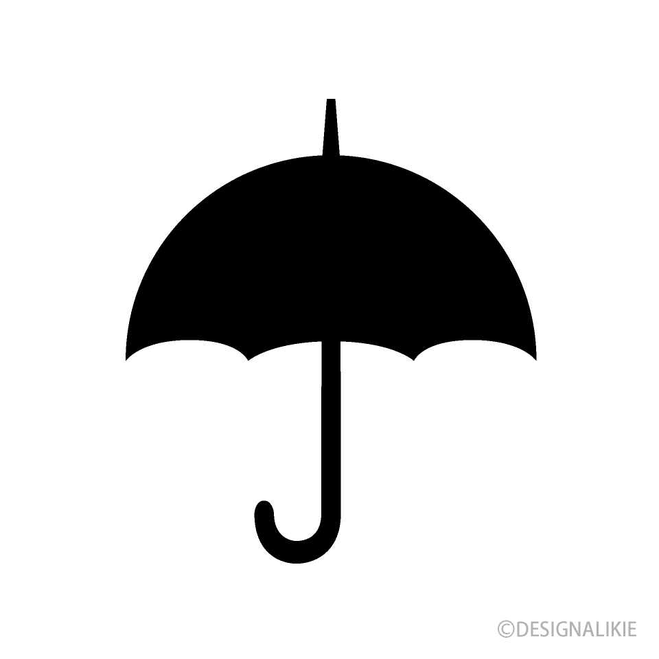 傘シルエットイラストのフリー素材 イラストイメージ