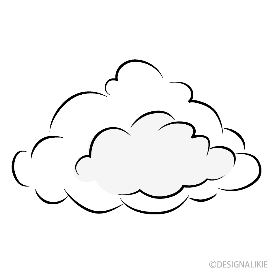 白い雲の無料イラスト素材 イラストイメージ