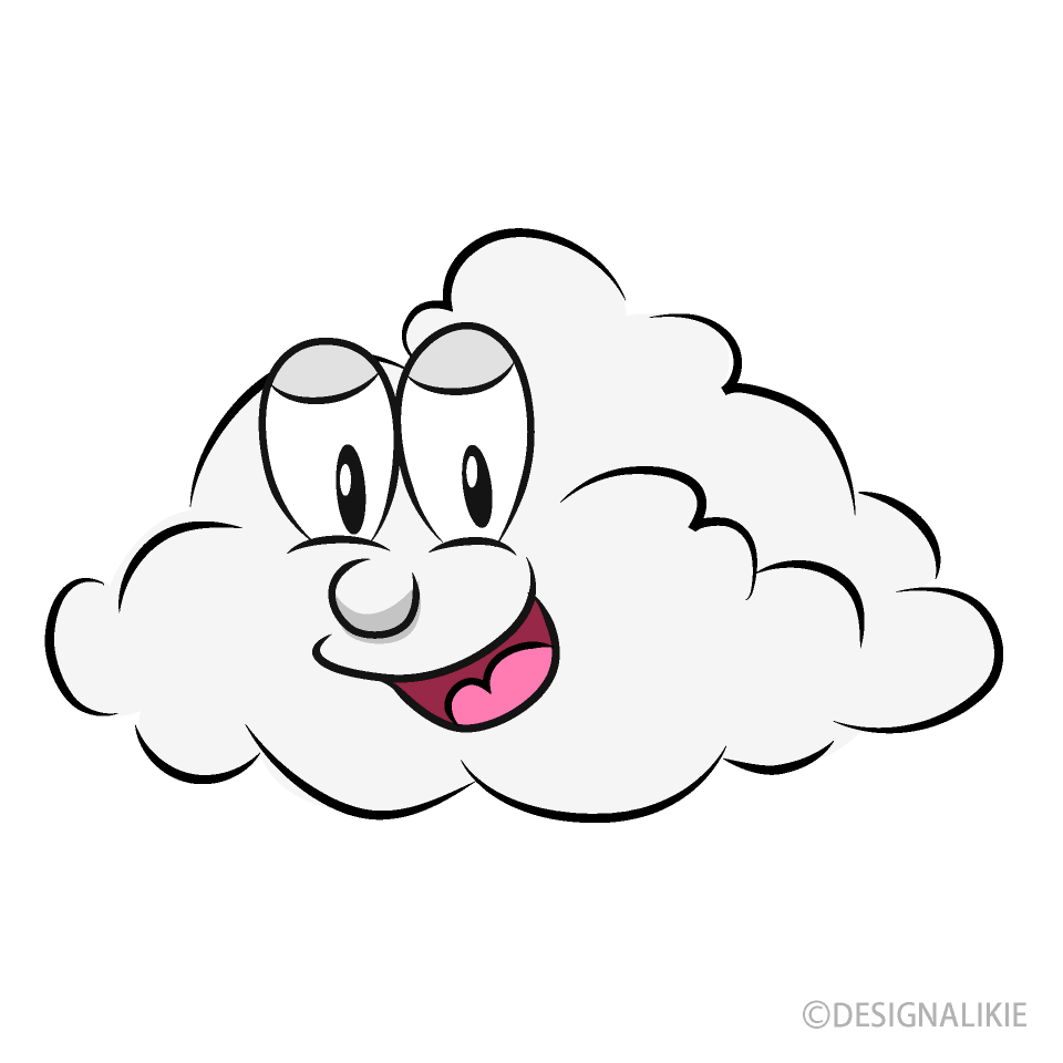 雲キャラクターの無料イラスト素材 イラストイメージ