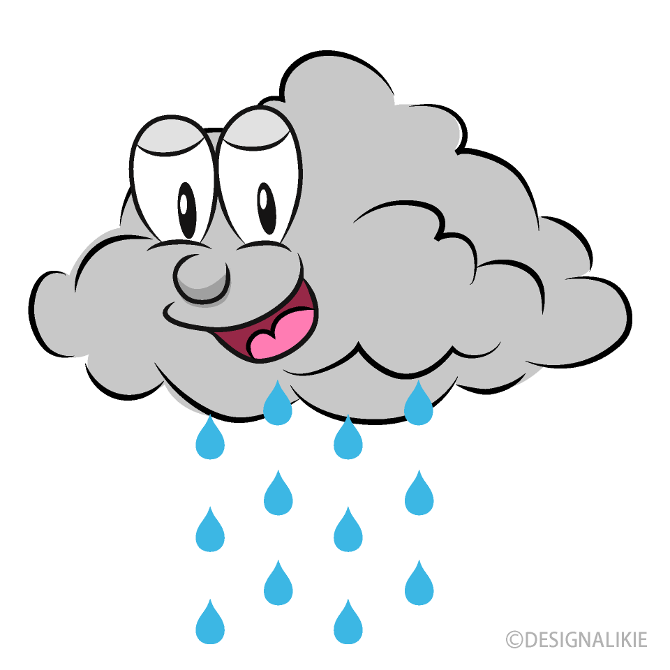 雨雲キャライラストのフリー素材 イラストイメージ