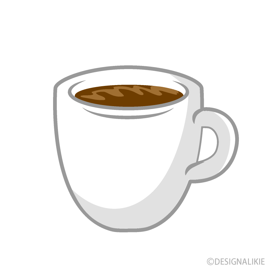かわいいマグカップコーヒーイラストのフリー素材 イラストイメージ