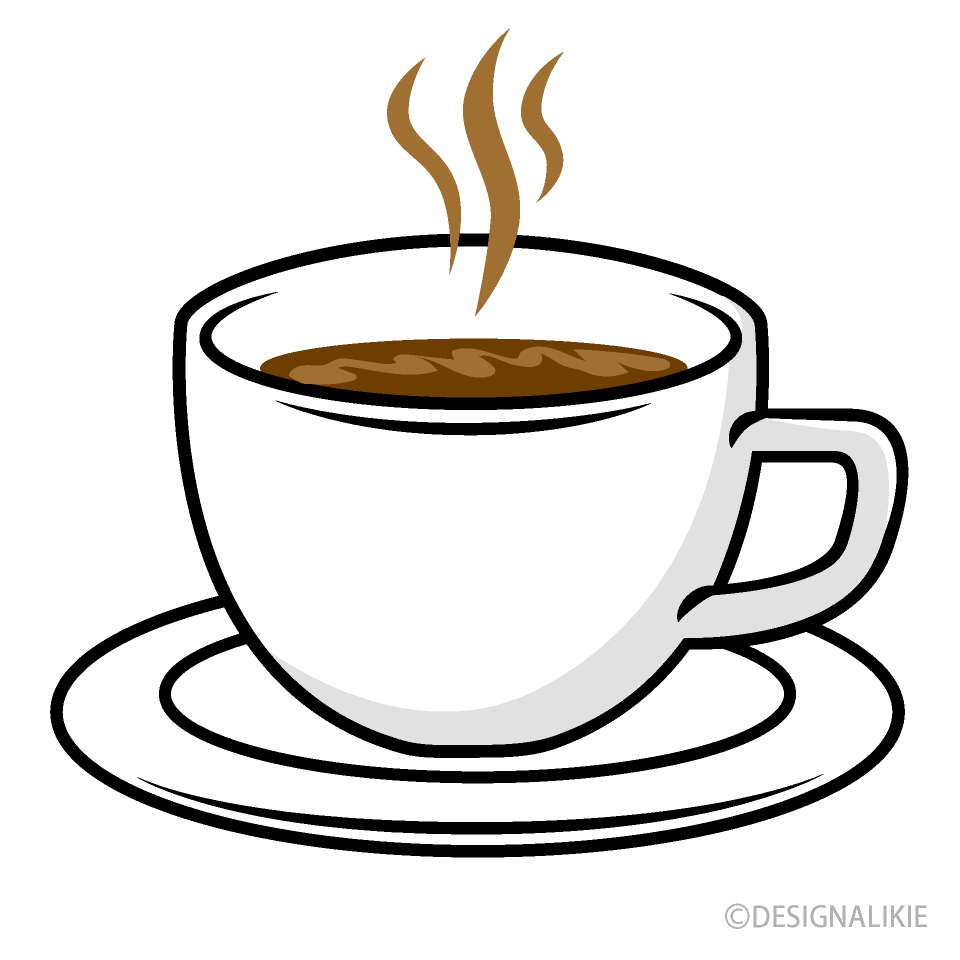 香り立つコーヒーの無料イラスト素材 イラストイメージ