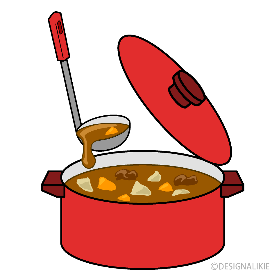 100 カレー 鍋 イラスト