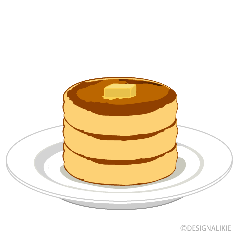 ふわふわホットケーキの無料イラスト素材 イラストイメージ