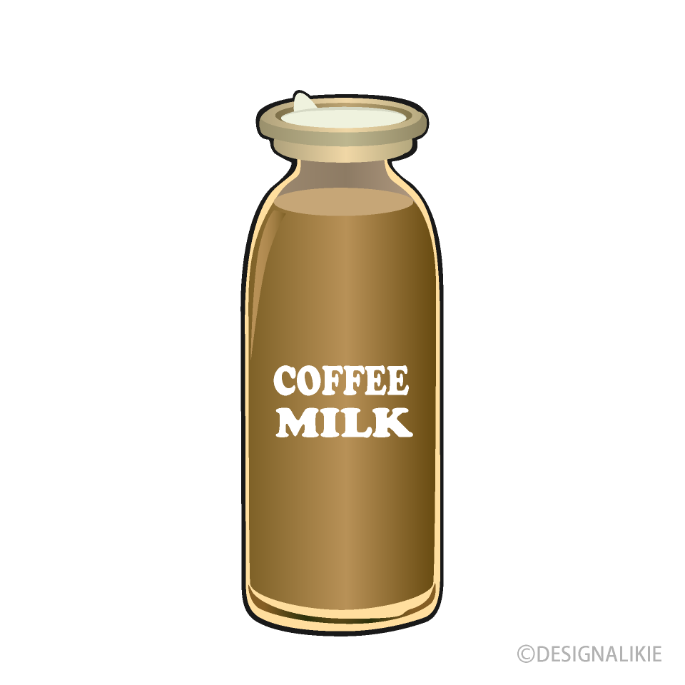 コーヒー牛乳の無料イラスト素材 イラストイメージ