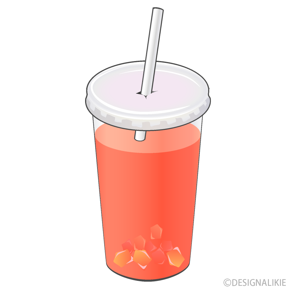 ピンクジュースの無料イラスト素材 イラストイメージ