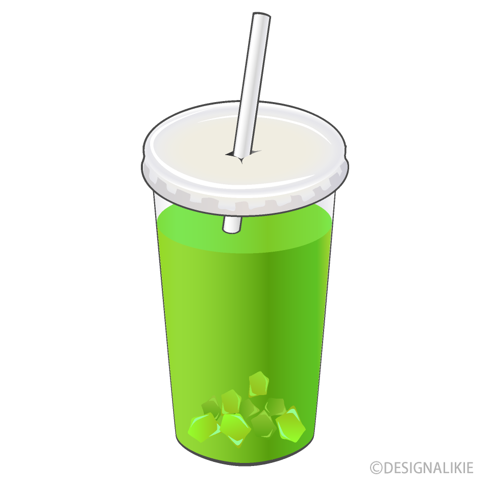 グリーンジュースの無料イラスト素材 イラストイメージ
