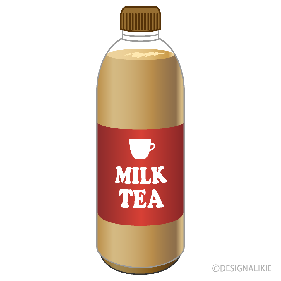 ミルクティーペットボトルの無料イラスト素材 イラストイメージ