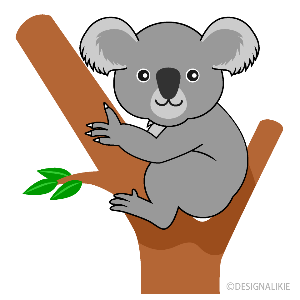 木のコアラの無料イラスト素材 イラストイメージ
