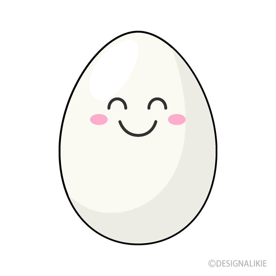 笑顔の卵イラストのフリー素材 イラストイメージ