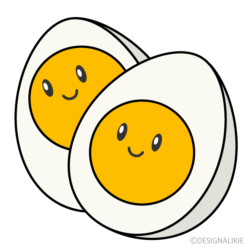 双子のゆで卵の無料イラスト素材 イラストイメージ