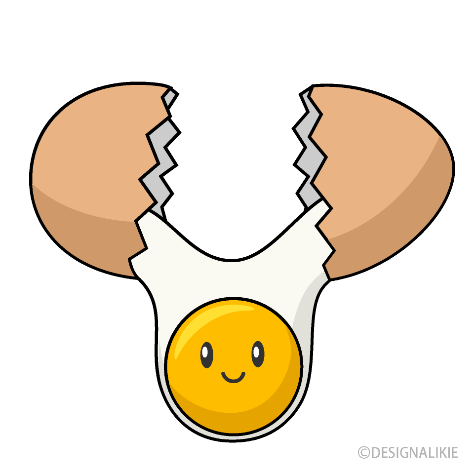 生卵キャライラストのフリー素材 イラストイメージ