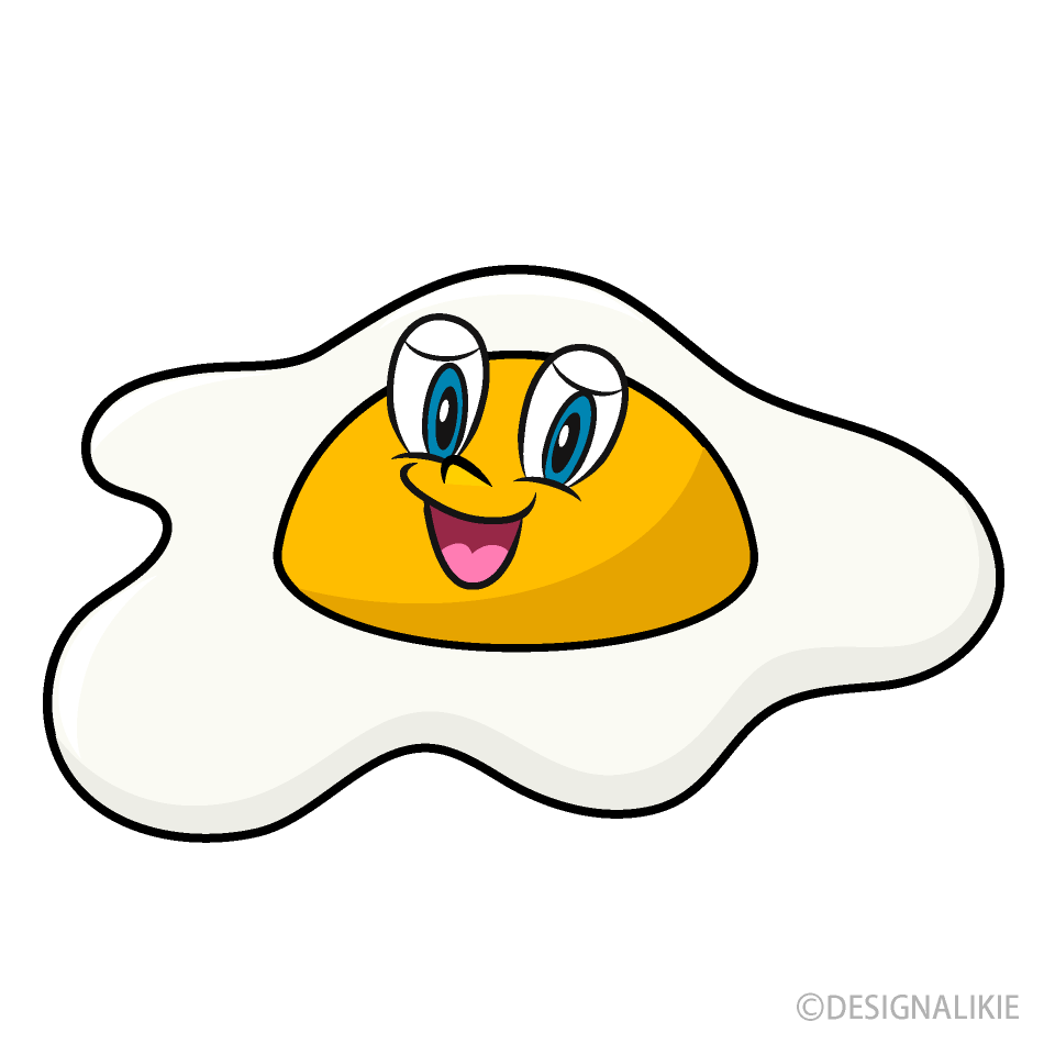 生卵キャラクターイラストのフリー素材 イラストイメージ