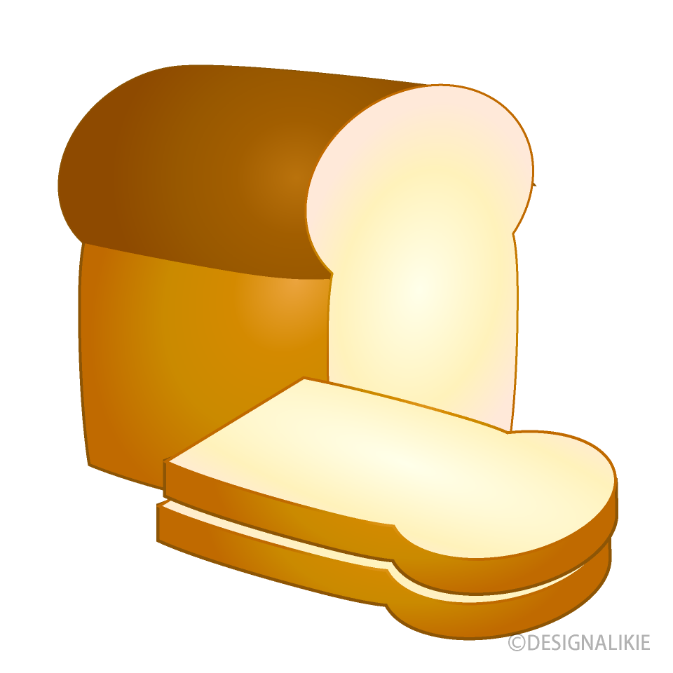 カットした山型食パンの無料イラスト素材 イラストイメージ