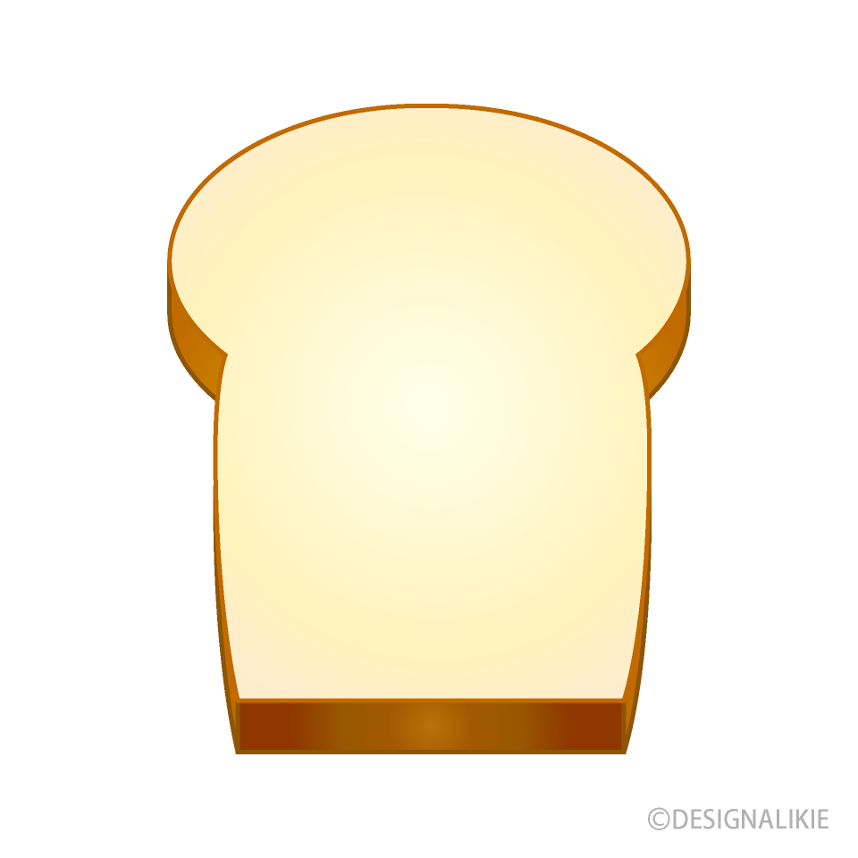 一枚の食パンの無料イラスト素材 イラストイメージ