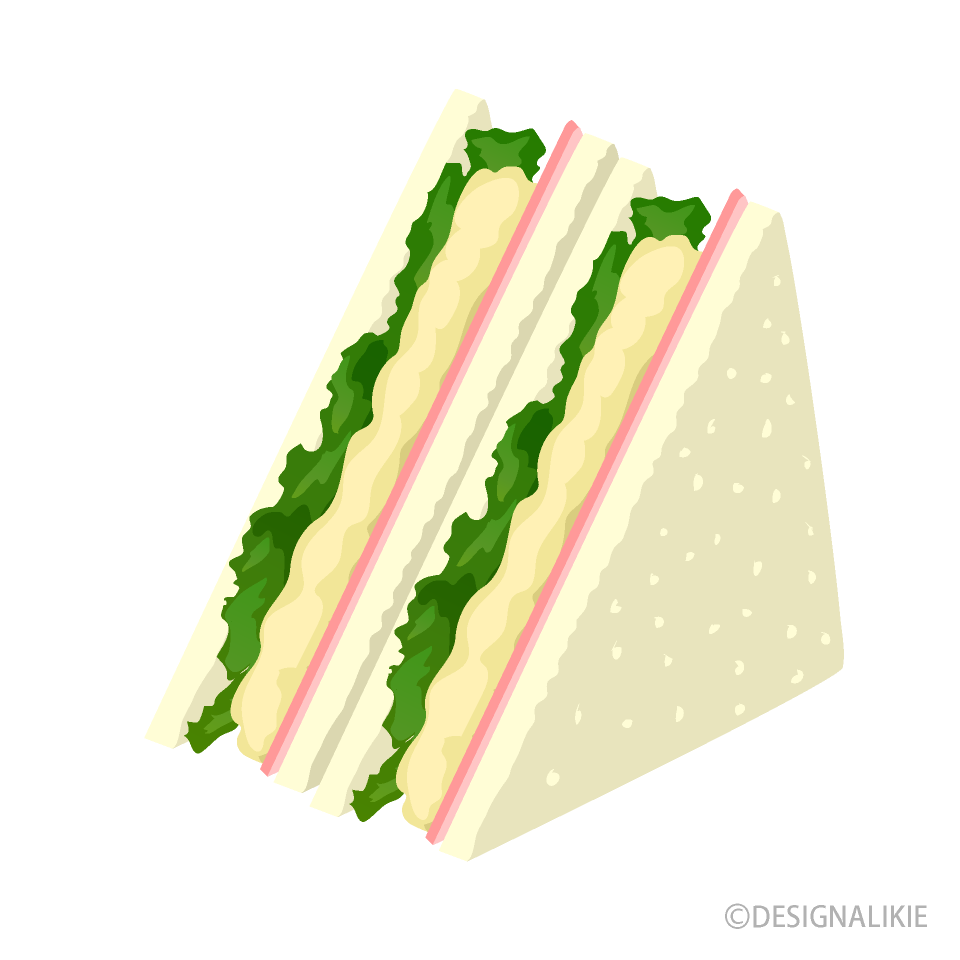 ポテサラサンドイッチの無料イラスト素材 イラストイメージ