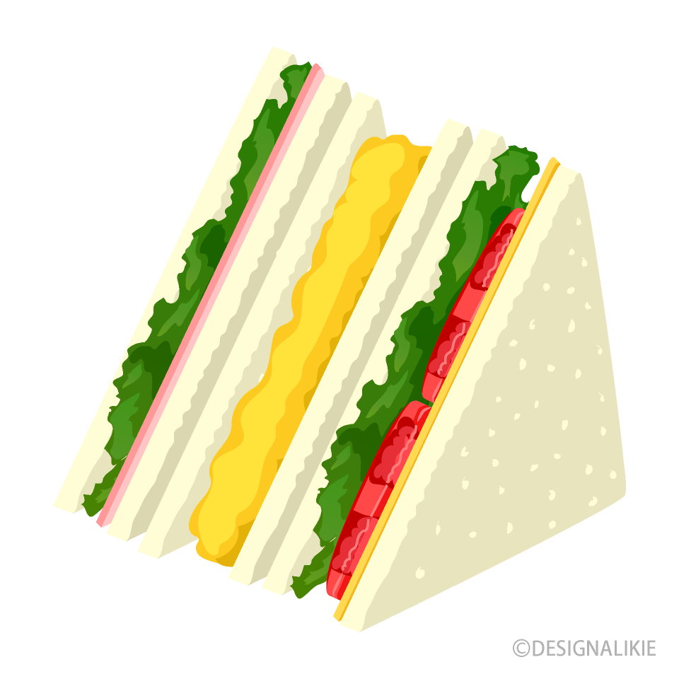 ミックスサンドイッチの無料イラスト素材 イラストイメージ