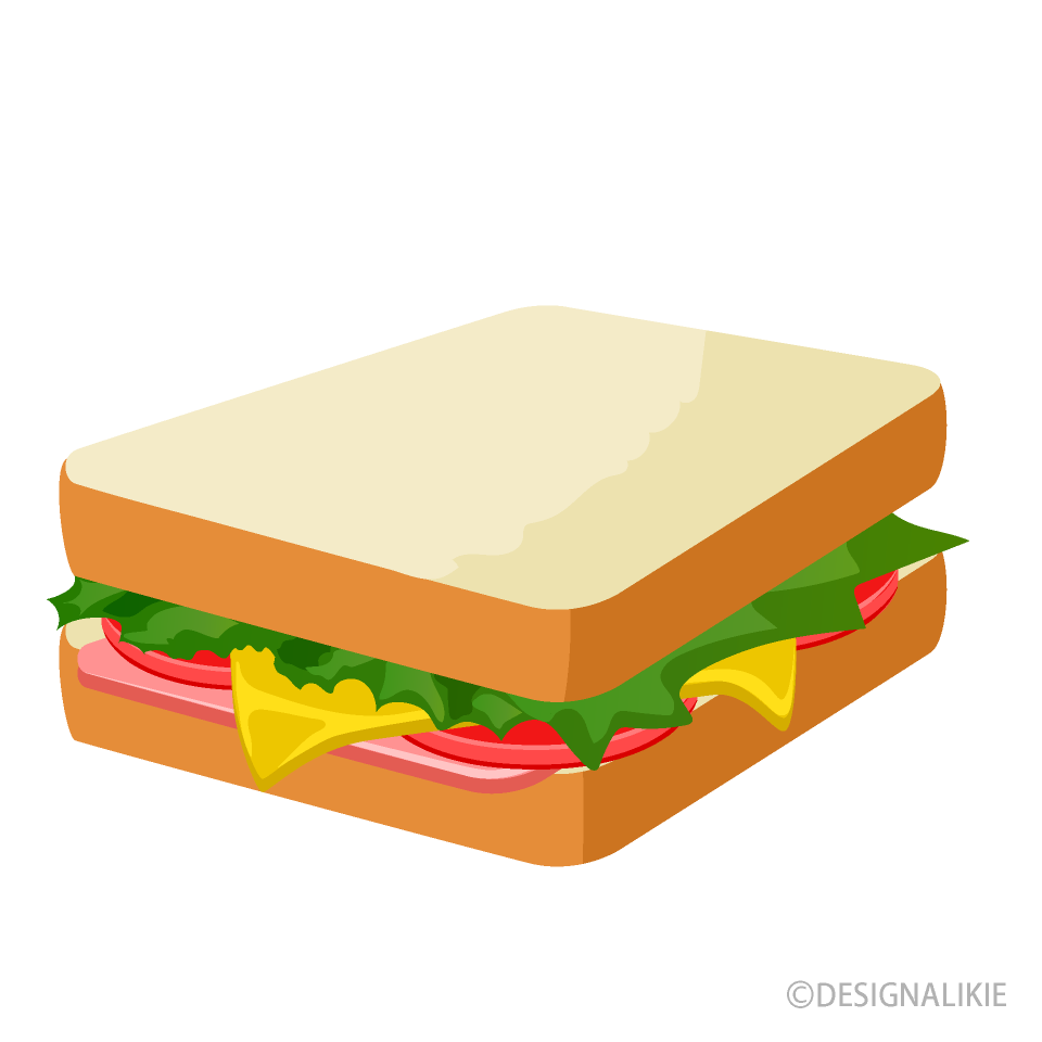 アメリカンサンドイッチの無料イラスト素材 イラストイメージ