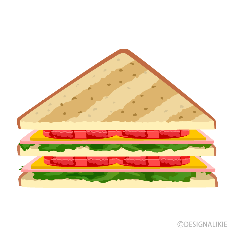 トーストサンドイッチイラストのフリー素材 イラストイメージ