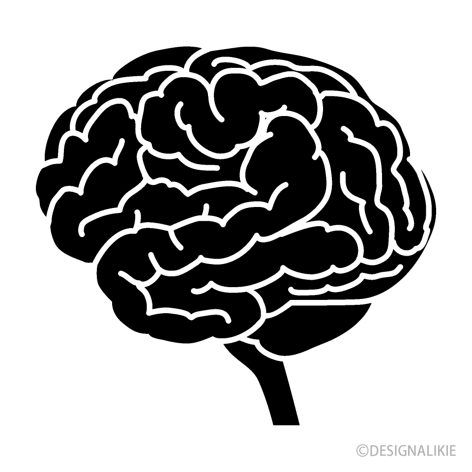 脳みそシルエットの無料イラスト素材 イラストイメージ