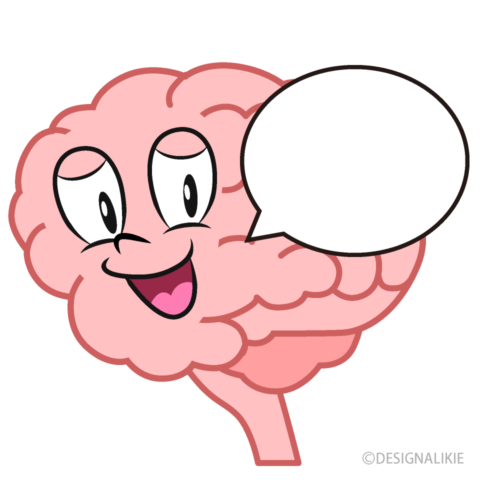 しゃべる脳キャラの無料イラスト素材 イラストイメージ