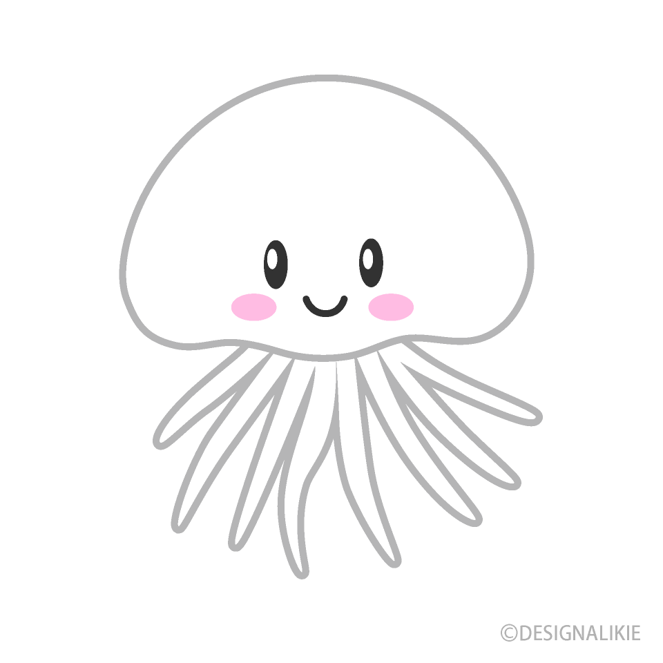 新鮮な クラゲ イラスト かわいい