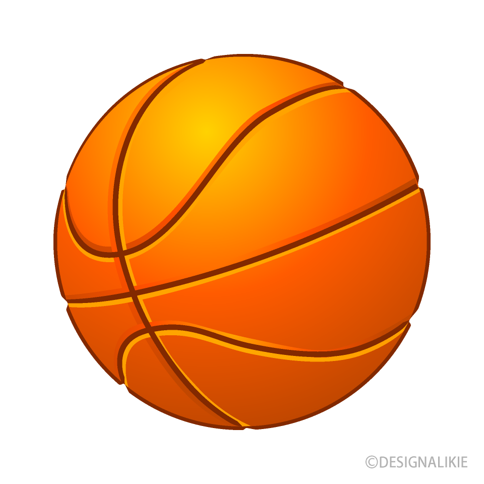 ラバーのバスケットボールイラストのフリー素材 イラストイメージ