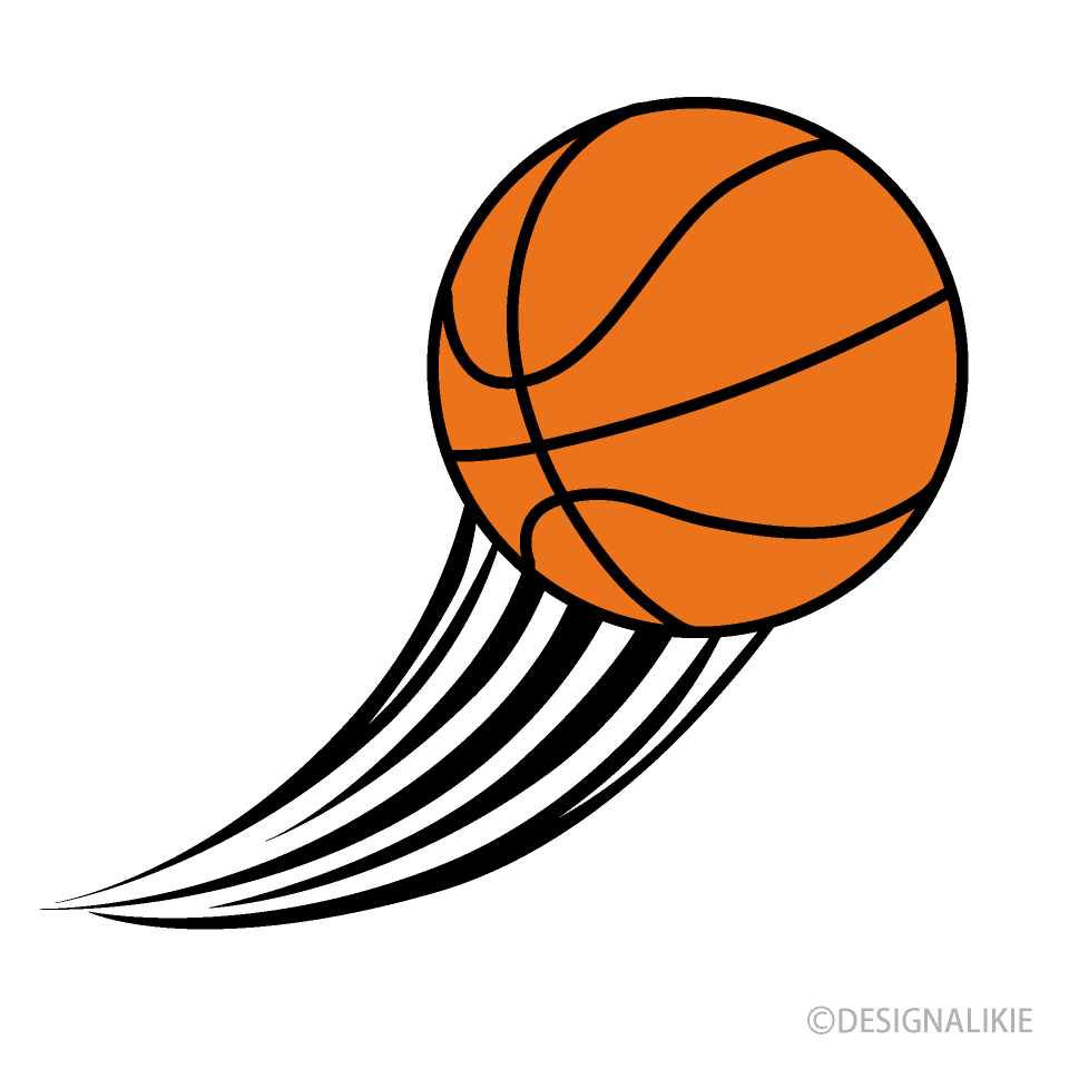 勢いのあるバスケットボールイラストのフリー素材 イラストイメージ