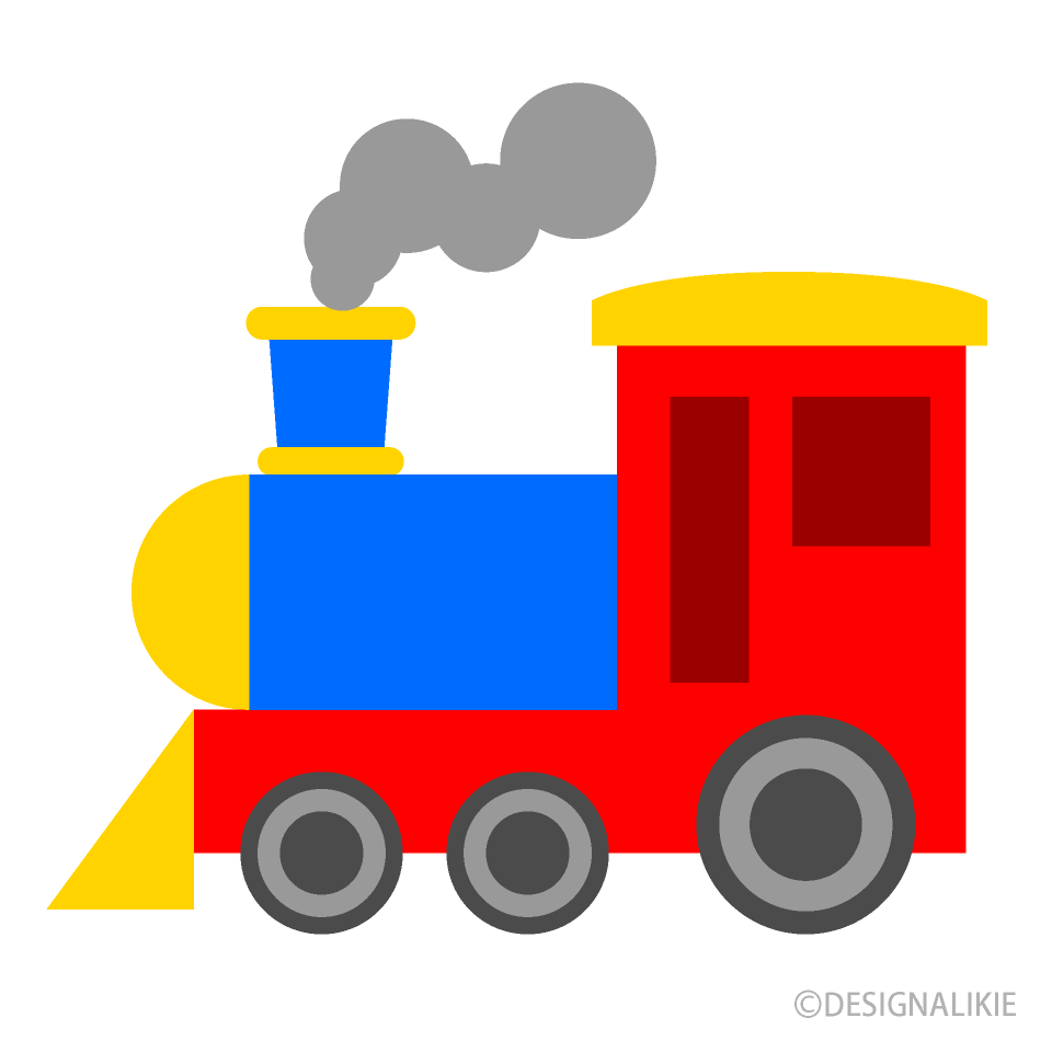 おもちゃの汽車イラストのフリー素材 イラストイメージ