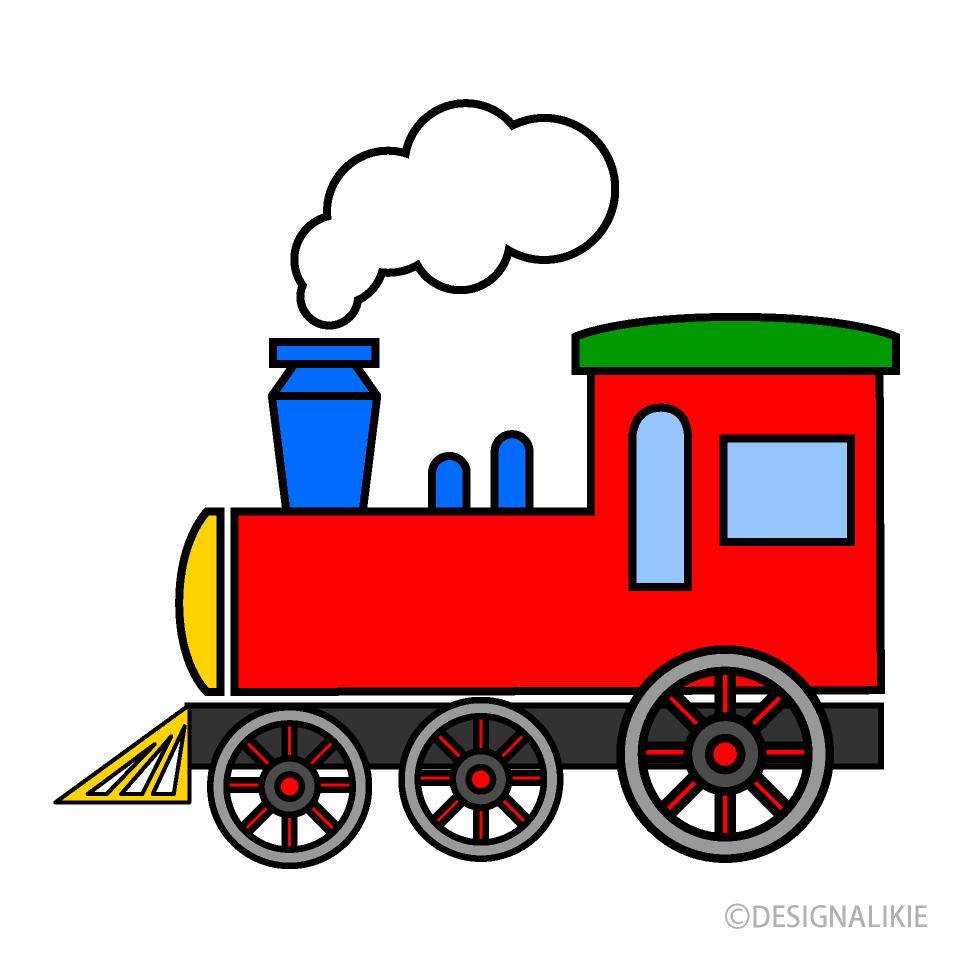 赤い機関車イラストのフリー素材 イラストイメージ