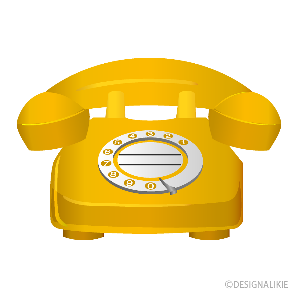 黄色い電話の無料イラスト素材 イラストイメージ