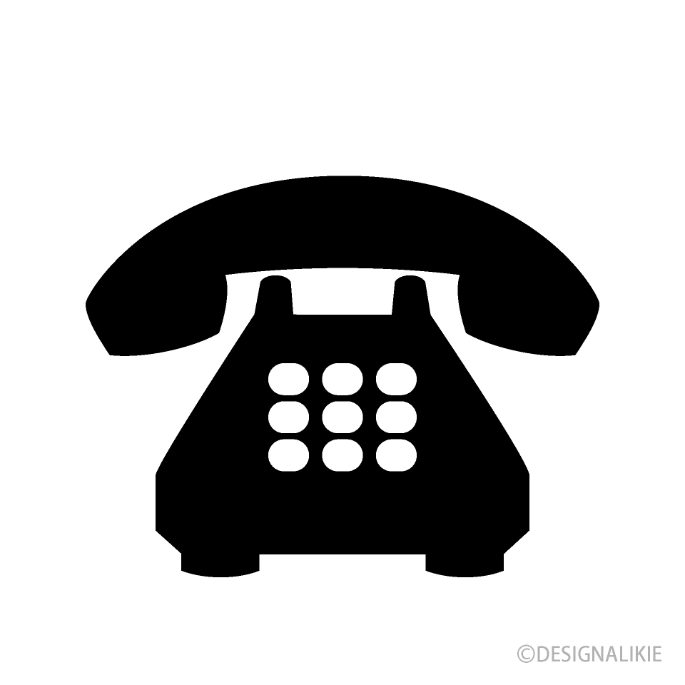 プッシュ式電話シンボルイラストのフリー素材 イラストイメージ