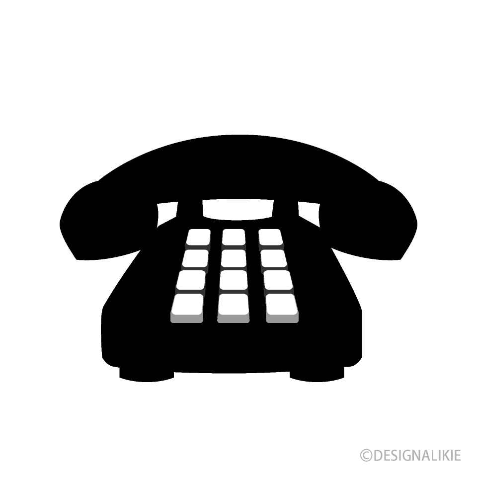 プッシュ式電話マークの無料イラスト素材 イラストイメージ