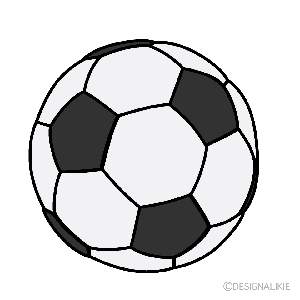 シンプルなサッカーボールイラストのフリー素材 イラストイメージ