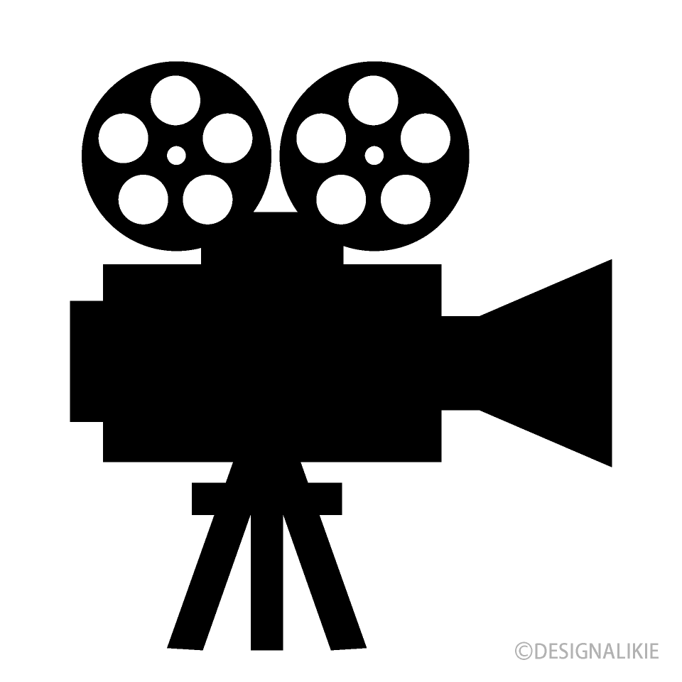 映画映写機マークの無料イラスト素材 イラストイメージ