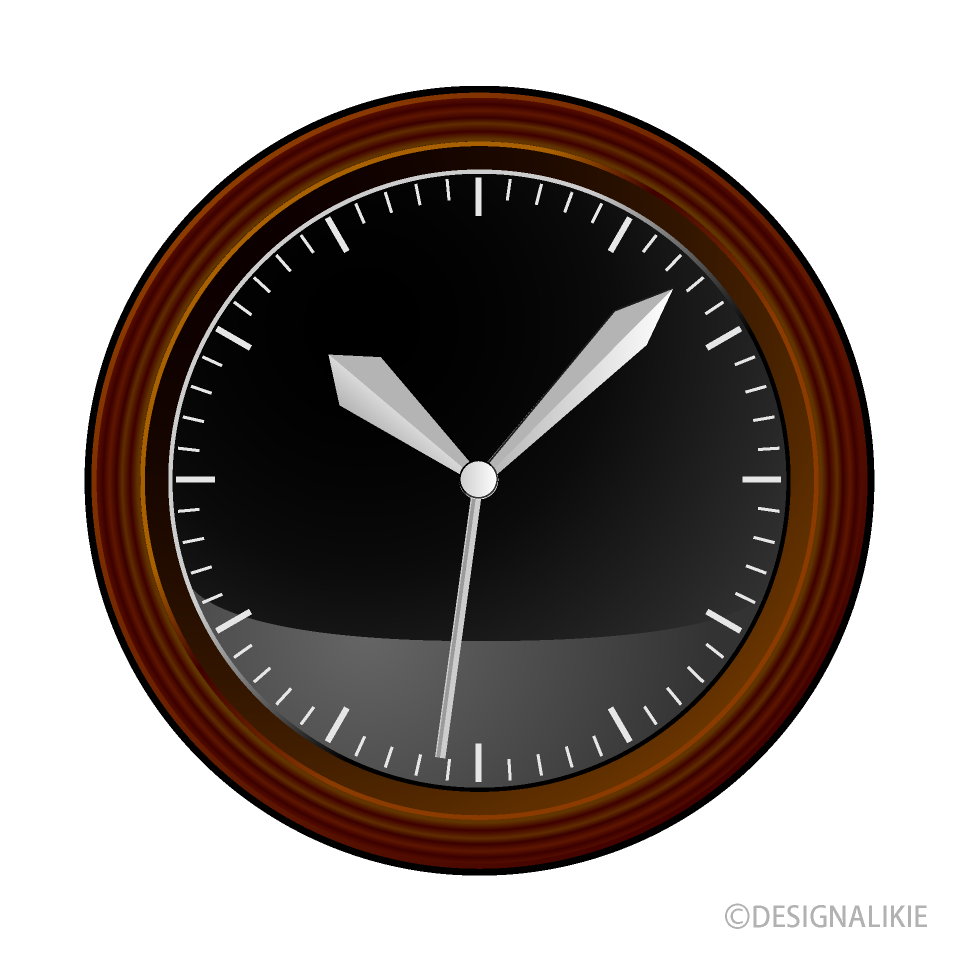 モダンな時計の無料イラスト素材 イラストイメージ